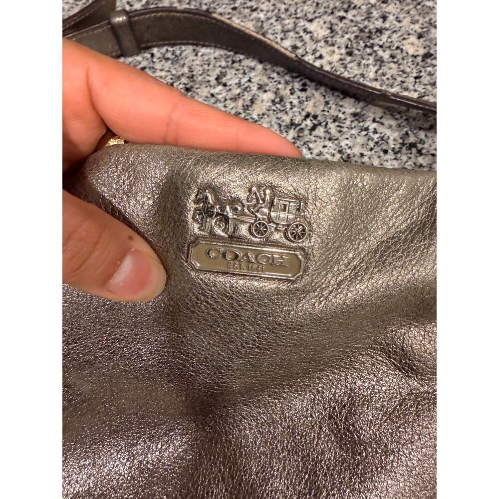 Coach Metallic Leather Shoulder Ba - Picture 8 of 11